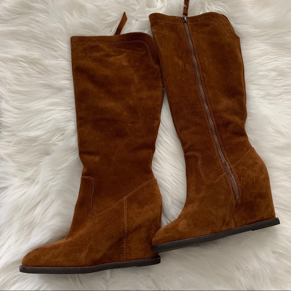 Johnston & Murphy Rebecca Suede Wedge Boots - Picture 2 of 7